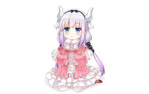 かわいいアニメ 小林さんちのメイドラゴン カンナがひざまずく
