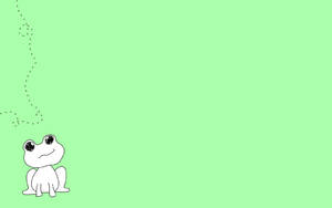 かわいいカエルのグリーンの描画の壁紙