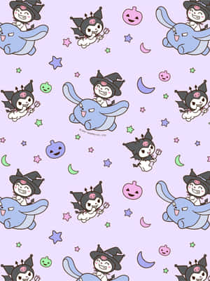 かわいいクロミ柄の壁紙 — iPad 第9世代 壁紙