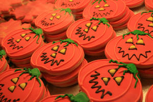 かわいいハロウィンかぼちゃクッキーの壁紙