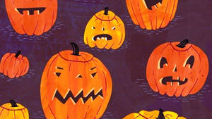 かわいいハロウィンの不気味なカボチャ