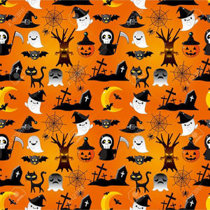 かわいいハロウィンの墓地