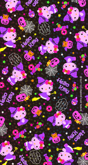 かわいいハロウィンの魔女ハローキティ
