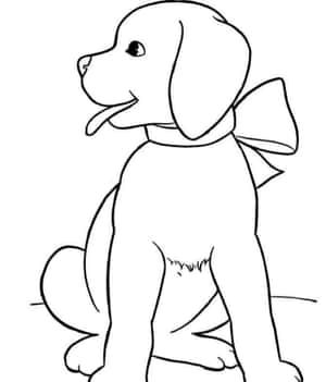 犬のぬりえ絵 — Motorola Razr Ultra 2025 壁紙