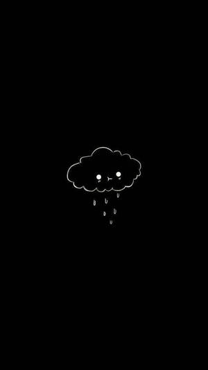 かわいい雲のラインアートがおしゃれな壁紙