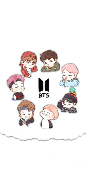 ちびBTS ロックスクリーン — iPhone 15 壁紙