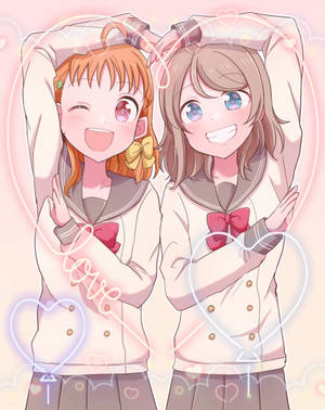 アニメ レズビアン ラブサイン 壁紙 — アニメ レズビアン 壁紙