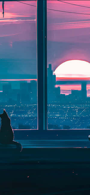 アニメ夕日 iPhone — Oppo Find X9 壁紙