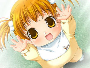 アニメの赤ちゃんがつなぎ服を着ている壁紙 — アニメの子供 壁紙