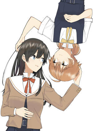 アニメレズビアン 甘い視線 壁紙 — かわいいアニメの女の子 壁紙