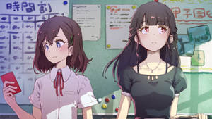 アニメ風レズビアン女子高生の壁紙 — アニメ レズビアン 壁紙