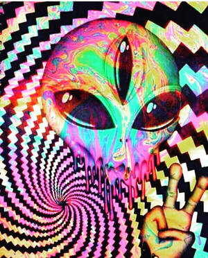 エイリアン ピースサイン トリッピーな美学