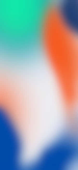 オレンジとグリーンの背景 — iPhone 12 壁紙