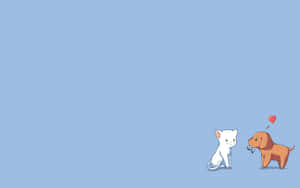 カラフルな世界で楽しいキャラクターたち — かわいい漫画 壁紙