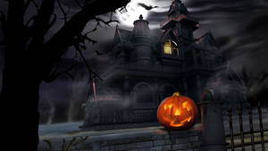 カートゥーンハロウィンの外のかぼちゃの壁紙