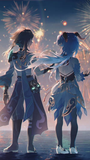 ガンユーと綾人 原神 Phone — 原神 スマホ 壁紙