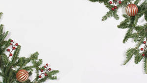 クリスマス風ガーランドとベリー 壁紙 — Chromebook 壁紙