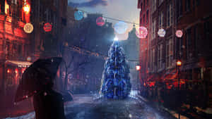 クリスマスイブ — クリスマスツリー 壁紙