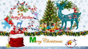 クリスマスコラージュグリーティングカードの壁紙 — クリスマスコラージュ 壁紙