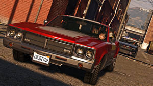 クールなGTA赤いカーチェイス — GTA 壁紙