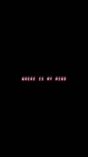 グリッチする「Where Is My Mind」グラフィック — 白黒の美的GIF 壁紙