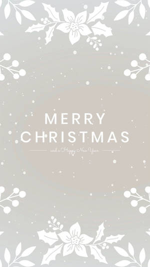 グレイ クリスマス エステティック グリーティング 壁紙 — 9:16 壁紙