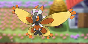 ポケモンゲームの花畑にいるドクケイルの壁紙 — ゲーム GIF 壁紙