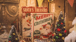 サンタの本とクリスマスコラージュの壁紙 — クリスマスコラージュ 壁紙