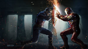 シビル・ウォー キャプテン・アメリカ 最終決戦シーン — アイアンマン 壁紙