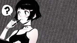 ショートヘアの少女ダークアニメ風デスクトップ