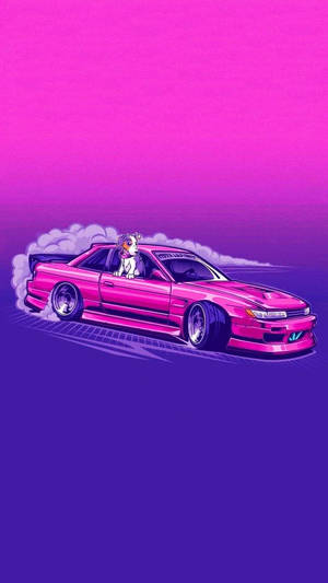 シンセウェーブJDMアート — JDM 美学 壁紙