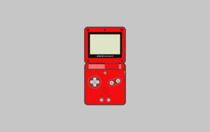 赤いゲームボーイアドバンスSPのシンプルなアート壁紙