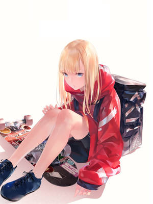スケーターアニメガール パーカー 壁紙 — アニメの女の子 パーカー 壁紙