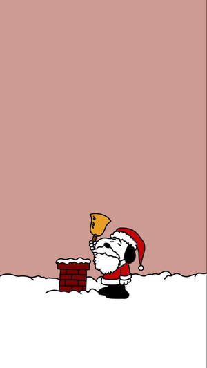 スヌーピー クリスマス 煙突 ベル 壁紙