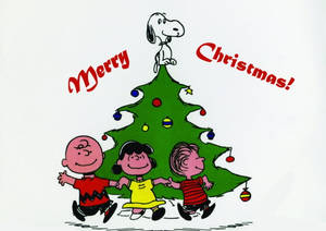 スヌーピー クリスマスツリートップ 壁紙