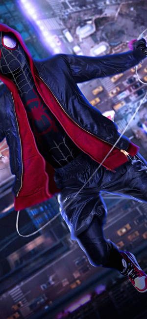 リアルなスパイダーマン スパイダーマン：スパイダーバース壁紙 — iPhone 16e 壁紙