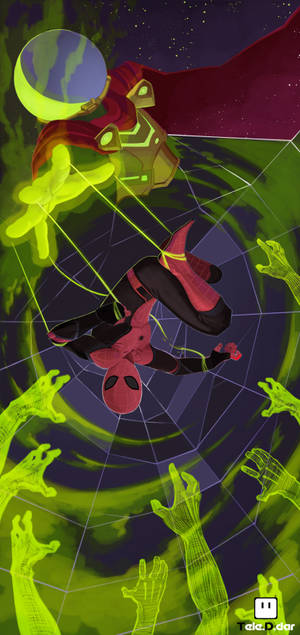 スパイダーマン ファー・フロム・ホーム ミステリオ ファンアート壁紙 — iPhone 16 Pro Max 壁紙