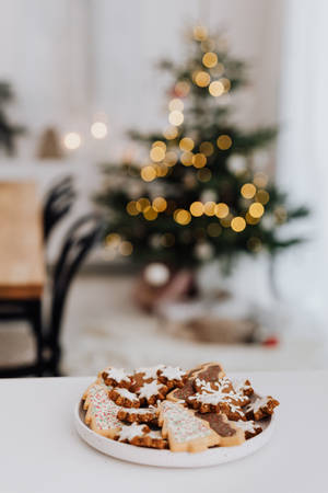 スプリンクル・クリスマスクッキー 壁紙 — 昼間 壁紙