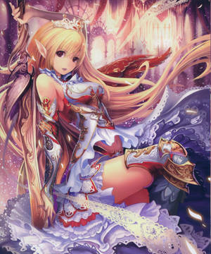 セクシーなアニメ風ファンタジー戦士の壁紙 — Motorola Razr Ultra 2025 壁紙
