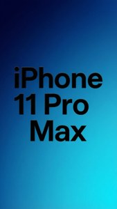 グラデーション背景にタイポグラフィテキストの壁紙を施したiPhone 11 Pro Max。