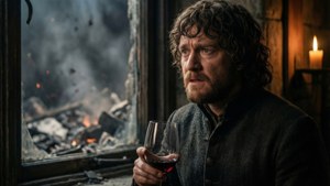ティリオン・ラニスターがキングズランディングの混沌を見つめる — ゲーム・オブ・スローンズ シーズン8 壁紙