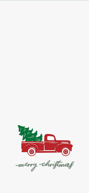 ヴィンテージトラック クリスマス — iPhone Xs 壁紙