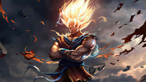 ドラゴンボールZ 悟空とフリーザの激突 — ドラゴンボールZ GIF 壁紙