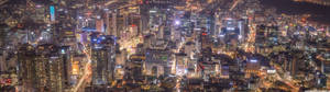 夜景のパノラマ都市景観の壁紙。