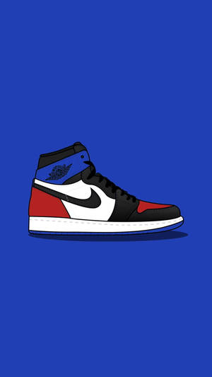 ネイビーのカートゥーンNikeシューズ