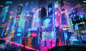 ネオンシティの背景 — ネオンシティ 壁紙