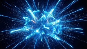 抽象的なネオンブルーの光の爆発 — ネオンブルー 壁紙