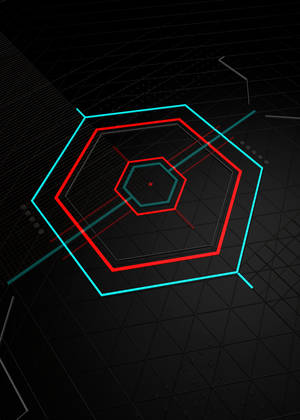 ネオンヘキサゴンレーザーの壁紙 — OnePlus Pad 2 Pro 壁紙