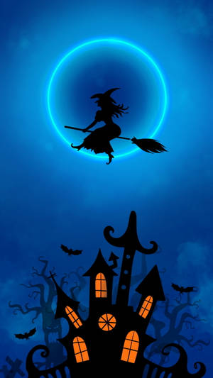 ネオンムーンハロウィンの壁紙