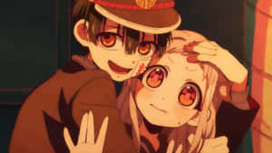 ネネを抱きしめる花子くんのプロフィール画像 — アニメカップル GIF 壁紙
